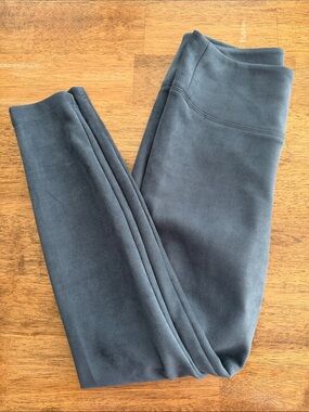 White House Black Market Blue Suede-Like Runway Leggings